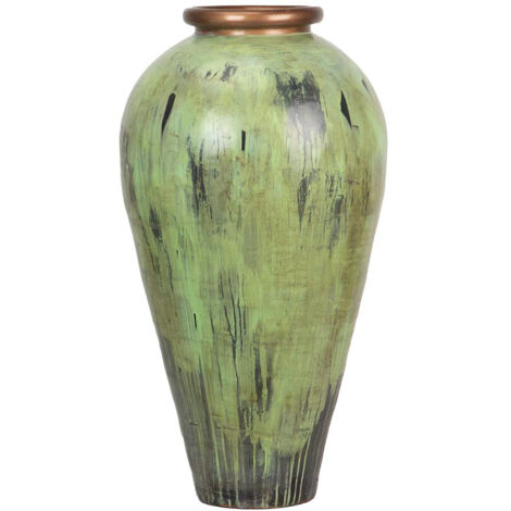 Grüne Terrakotta-Amphore 60X60X98 Cm