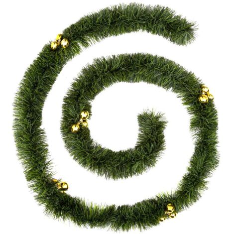 Grüne Weihnachtsgirlande mit goldenen Kugeln 270cm - Atmosphera créateur d'intérieur