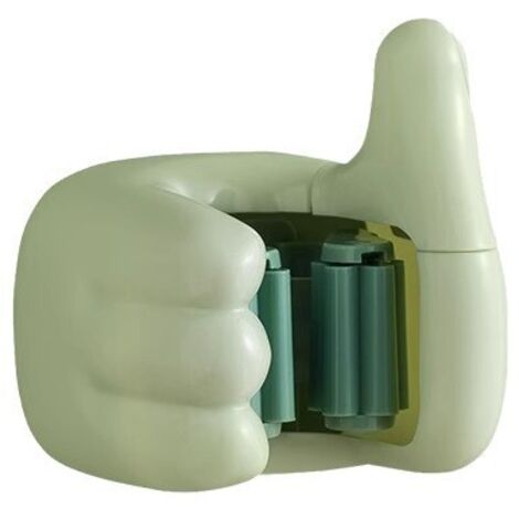 Grüner Moppclip 7,2 x 8 x 6 cm, 1 stanzfreier Mopphalter, Badezimmerhaken, starkes Artefakt, Wandaufbewahrung