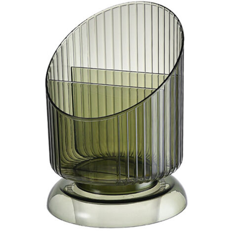 Grüner, transparenter Make-up-Pinselhalter, runder Organizer für Pinsel und Stifte, praktische Aufbewahrung ohne bestimmte Größe.