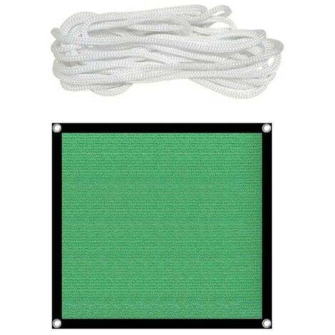Grünes Sonnenschutznetz, langes, belüftetes Seil, für Garten, Balkon, Schwimmbad