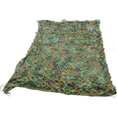 Grünes Tarnnetz 4 x 4 Meter, 1 Tarnnetz, Sonnenschutz-Tarnnetz, Begrünungsnetz für Berggebiete, Maschenverschlüsselung