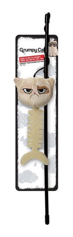 Grumpy Cat Jouet Baguette Grincheux A Taquiner Longueur 42cm Beige Pour Chat Et Chaton