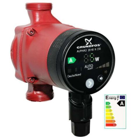 Grundfos Alpha2 20-40 N 150 Niro Niedrigenergiepumpe 92505498 mit Autoadapt
