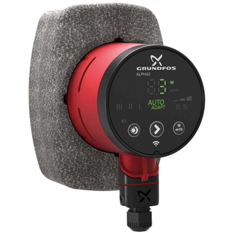 Grundfos Alpha2 25-40 130mm DE Niedrigenergiepumpe mit Autoadapt 97914901 inkl. Dämmschale
