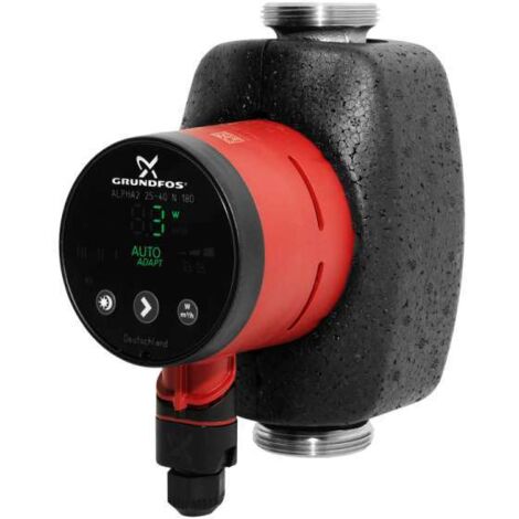 Grundfos Alpha2 25-40 N (Niro) 97914911 Niedrigenergiepumpe Klasse A Pumpe mit Autoadapt