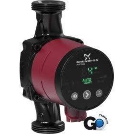 Grundfos – Circulateur chauffage ALPHA2 25-40/180 – Entraxe 180 mm – Filetage 1'1/2 – Tension 230 V – Débit max 3.8 m³/h