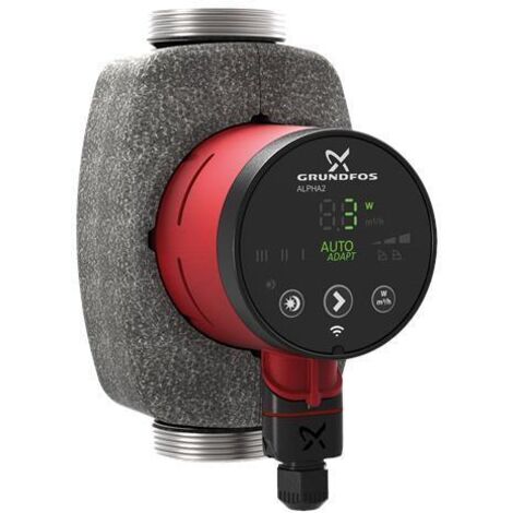 Grundfos Hocheffizienz Umwälzpumpe ALPHA2 32-80 N 180mm, 230V 2" max. Förderhöhe 8m, Edelstahl