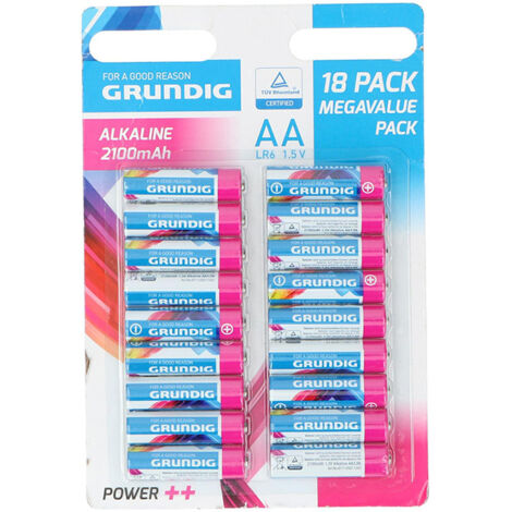 Grundig - AA/LR6 1,5V Alkaline-Batterie-Set 18-tlg.