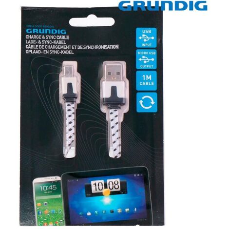 Grundig USB-auf-Micro-USB-Ladekabel mit Synchronisation, 1 m