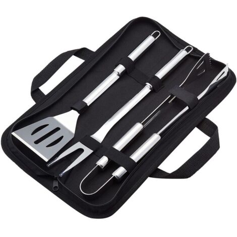 Grundlegendes 3-teiliges Grillbesteck-Set aus Edelstahl mit Tragetasche