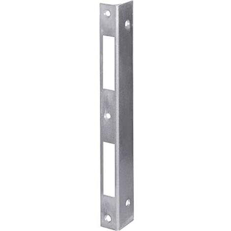 GRUNDMANN 11469 angolare per Porte Interne, lamiera di Chiusura con linguette cieche da 27 mm, Raccordo per Porta, Acciaio zincato Argento