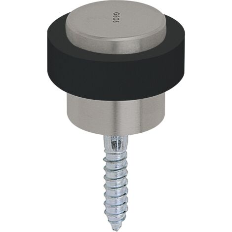 GRUNDMANN Bodentürpuffer ø 48 mm, Höhe 38mm, Gummiring, Edelstahl sat.