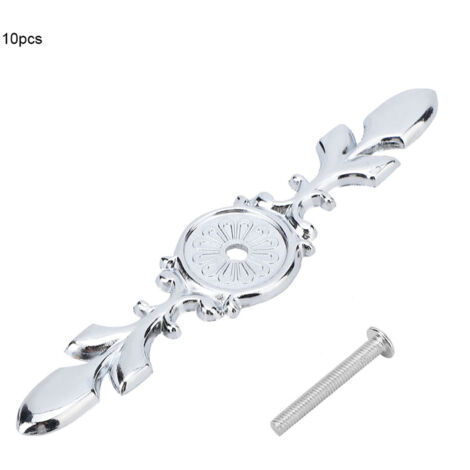 Grundplatte für Griff - Zink - Retro-Stil, einlochig - 10er-Pack (3 Silber)