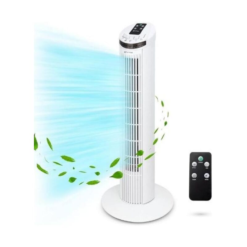 Grunkel - ventilateur de tour 45w 3 vitesses avec minuterie white