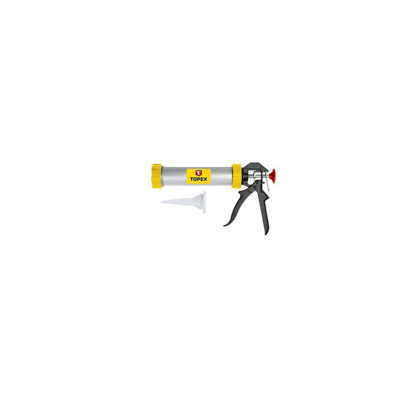 Pistola per silicone tubolare alluminio stucco 600ml 21b360 Topex