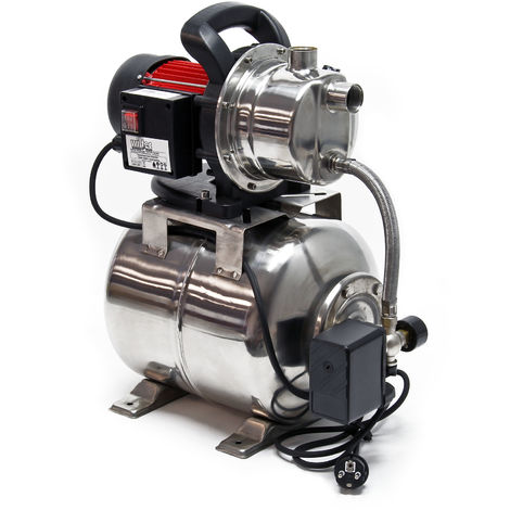 Grupo de presión 1200W 3800l/h Presostato y calderín membrana 19L Equipo doméstico suministro agua