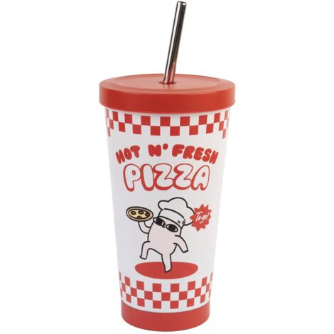 Grupo Erik: Bicchiere Termico Ketnipz Bicchiere Acciaio Inox 550 ml, Bicchiere Thermos con Cannuccia, a doppia parete acciaio inox, BPA free, Ketnipz Gadget, Regalo Ketnipz Bean