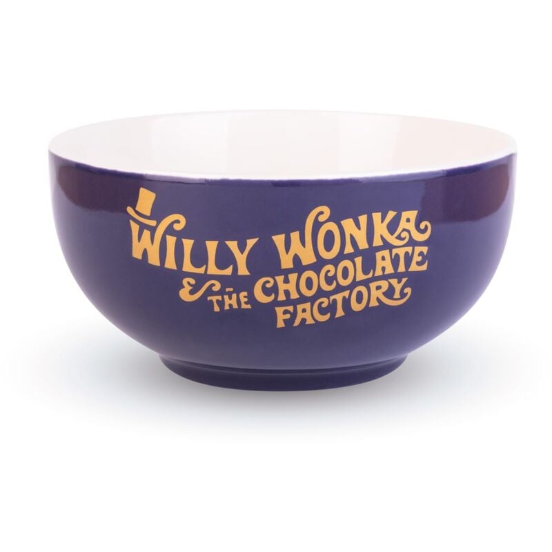 Image of Bowl Willy Wonka Tazza Colazione Grande di Willy Wonka in ceramica, 600 ml, 14 x 7 x 14 cm, ideale come Willy Wonka Gadget, Tazzone Willy Wonka