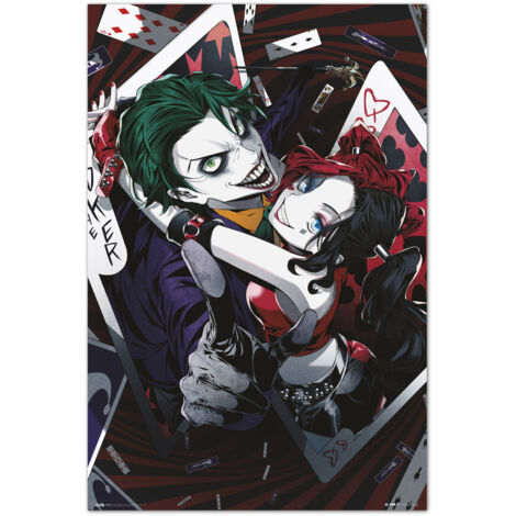 Grupo Erik Póster DC Comics Harley Quinn y Joker Anime - Lamina decorativa Harley Quinn y Joker/Póster Producto con licencia oficial