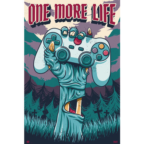 Grupo Erik - Póster Gamer One More Life, 61 x 91,5 cm