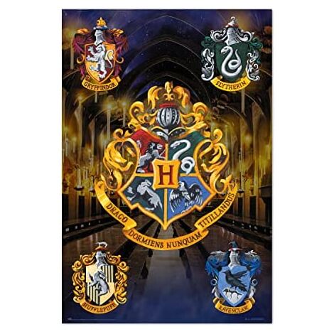 Grupo Erik Poster Harry Potter Hogwarts - Laminas decorativas 61x91,5cm a todo color  Posters para pared : Decoración habitación - Harry Potter Regalos Merchandising
