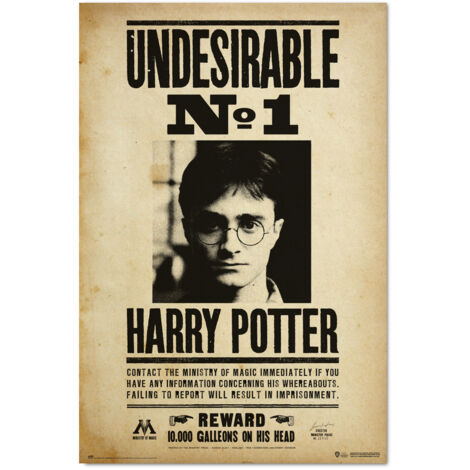 Grupo Erik Póster Harry Potter Undesirable N1 - Lamina decorativa Harry Potter Undesirable N1 / Póster Producto con licencia oficial