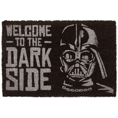 Grupo Erik Zerbino Ingresso Casa Originale Star Wars  Tappeto esterno Welcome to The Dark Side/Fabbricato in Fibra di Cocco e con una Base in PVC Antiscivolo, 40x60 cm