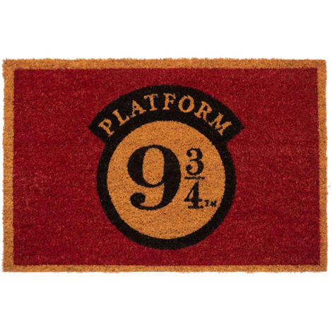 Grupo Erik: Zerbino ingresso esterno Casa Harry Potter, Platform 9 3/4, Fabbricato in Fibra di Cocco e con una Base in PVC Antiscivolo, 40x60 cm/Tappeto da esterno - Harry Potter gadget