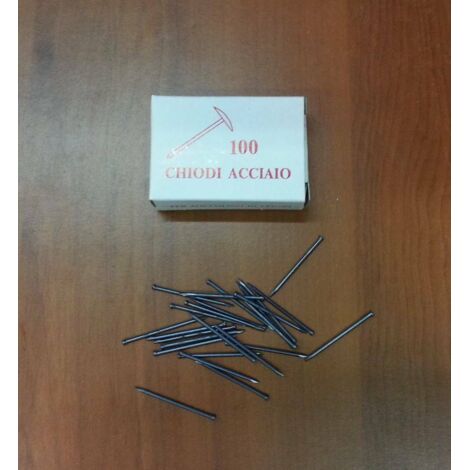Gruppini Acciaio Chiodi Senza Testa Neri 7x30 Mm 1,3 Cm 3 100pz Chiodini Puntine