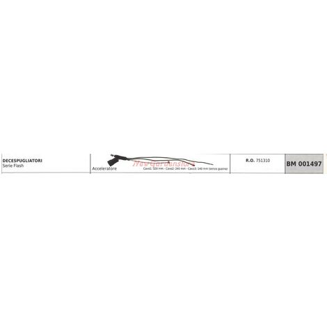 Gruppo cavi acceleratore BLUE BIRD decespugliatore Serie flash 001497