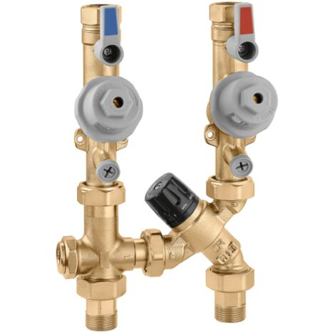Gruppo combinato per controllo pressione e temperatura in impianti solari Caleffi 539500H  3/4"F