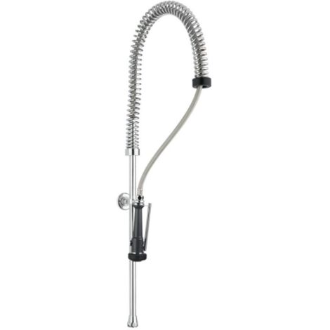 Gruppo doccia prelavaggio stoviglie H900mm per installazione su rubinetti o miscelatori Idral 09400  Cromato - Ottone