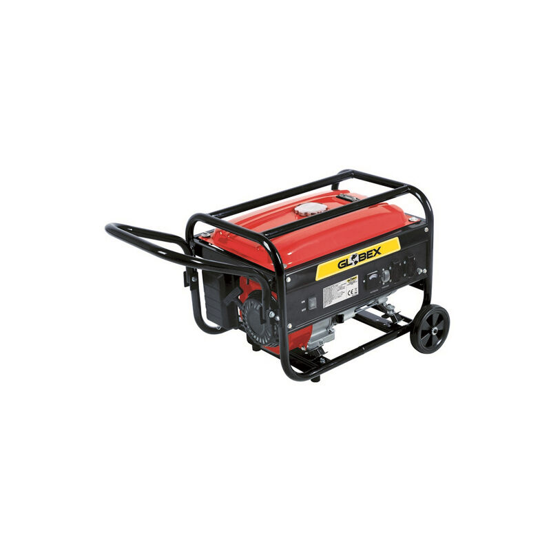 Grecoshop - Gruppo elettrogeno/Generatore di corrente 2800W - 220V con ruote Globex - gx 3000GE