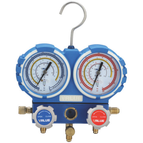 GRUPPO MANOMETRICO ANALOGICO A 2 VIE PER CONDIZIONAMENTO R32-R410A-R407C-R134A - R32 -R410A -R417C -R134A -  - GER