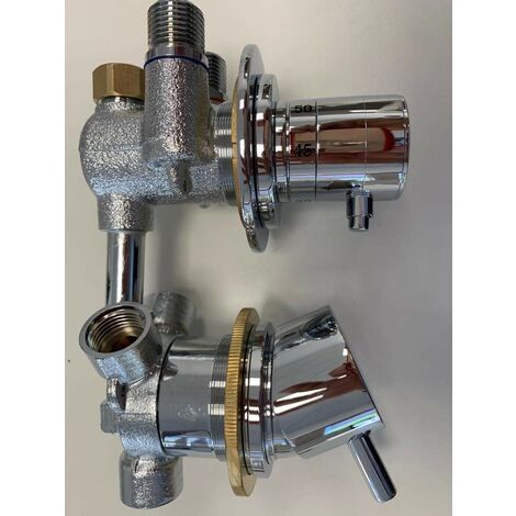 Gruppo ricambio termostatico 3 vie Vega Samo RIC1571  Cromo