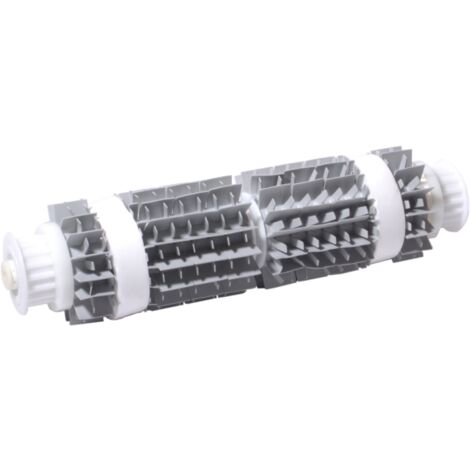 Gruppo Rullo Assemblato con 2 Spazzole PVC Corte Grigio Combinata con Anelli Wonder