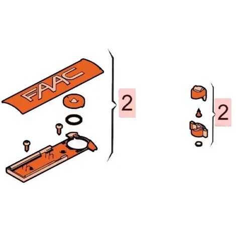 Gruppo Sblocco Superiore Completo Per Motore S418 Handy Ricambio FAAC 63003356