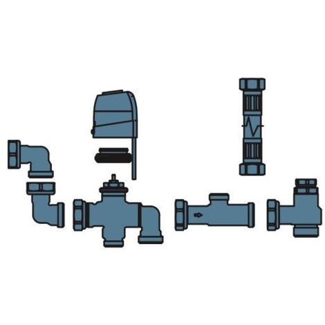 Gruppo Valvola 3 Vie Deviatrice con Motore Termoelettrico per Innova Filomuro Slim Fit SW - V30688II