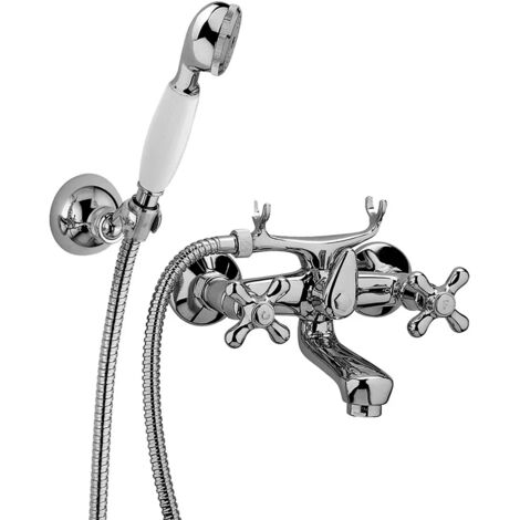Gruppo vasca da bagno Paffoni Iris con duplex e kit doccia completo
