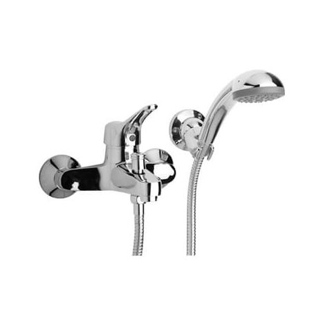 Gruppo vasca esterno con doccia duplex Ariel ottone cromato MADE IN ITALY 0RE00003A16