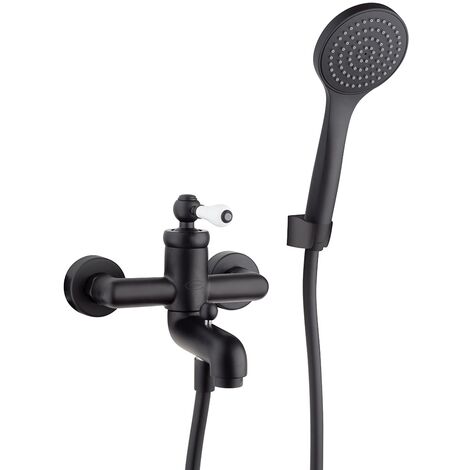Gruppo vasca nero opaco Jacuzzi Rubinetteria serie Tosca