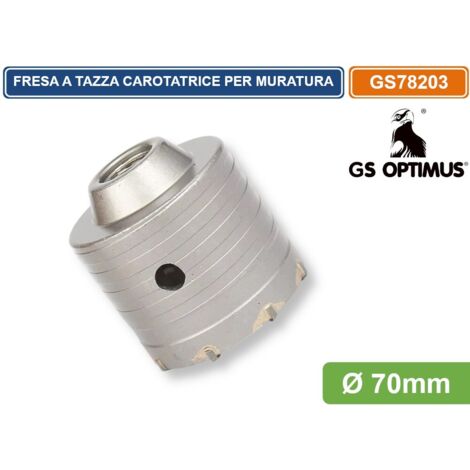 GS OPTIMUS GS78203 FRESA PERFORATRICE A TAZZA Ø 70MM M22 PER PIETRA CEMENTO CALCESTRUZZO