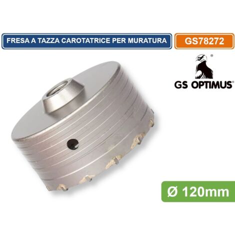 GS OPTIMUS GS78272 FRESA PERFORATRICE A TAZZA Ø 120MM M22 PER PIETRA CEMENTO CALCESTRUZZO