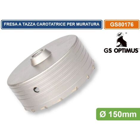 GS OPTIMUS GS80176 FRESA PERFORATRICE A TAZZA Ø 150MM M22 PER PIETRA CEMENTO CALCESTRUZZO