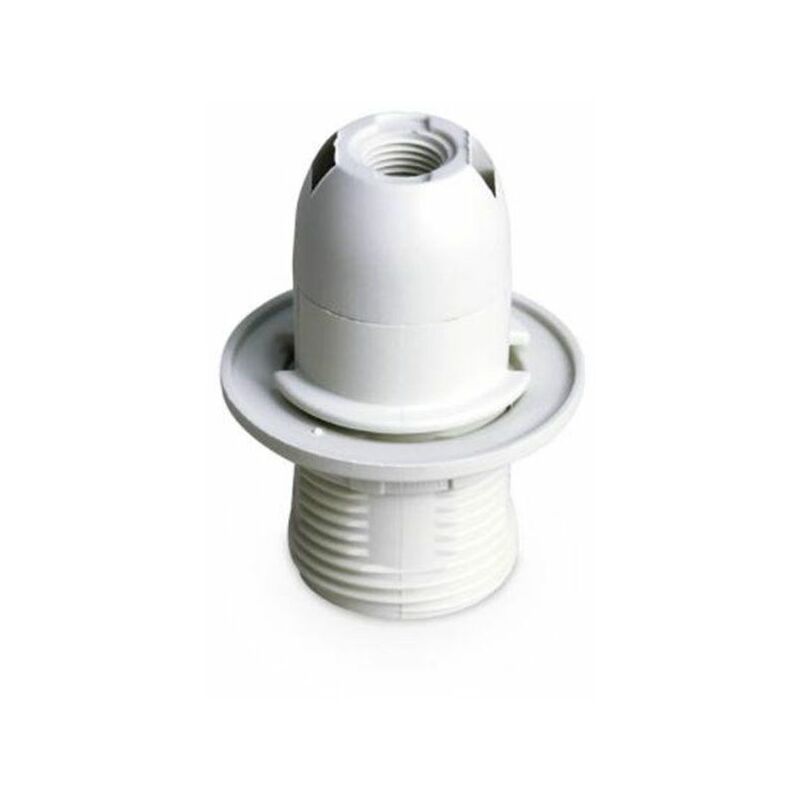 GSC - 101530002 Portalampada semifilettato in termoplastica E14 Bianco