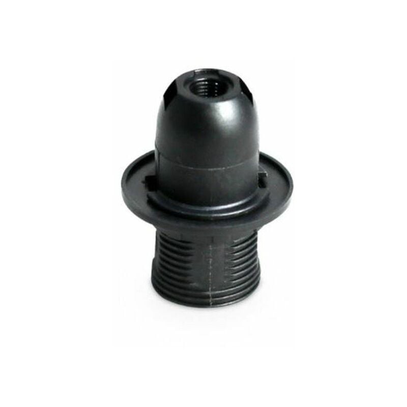 GSC - 101530003 Portalampada semifilettato in termoplastica E14 Nero