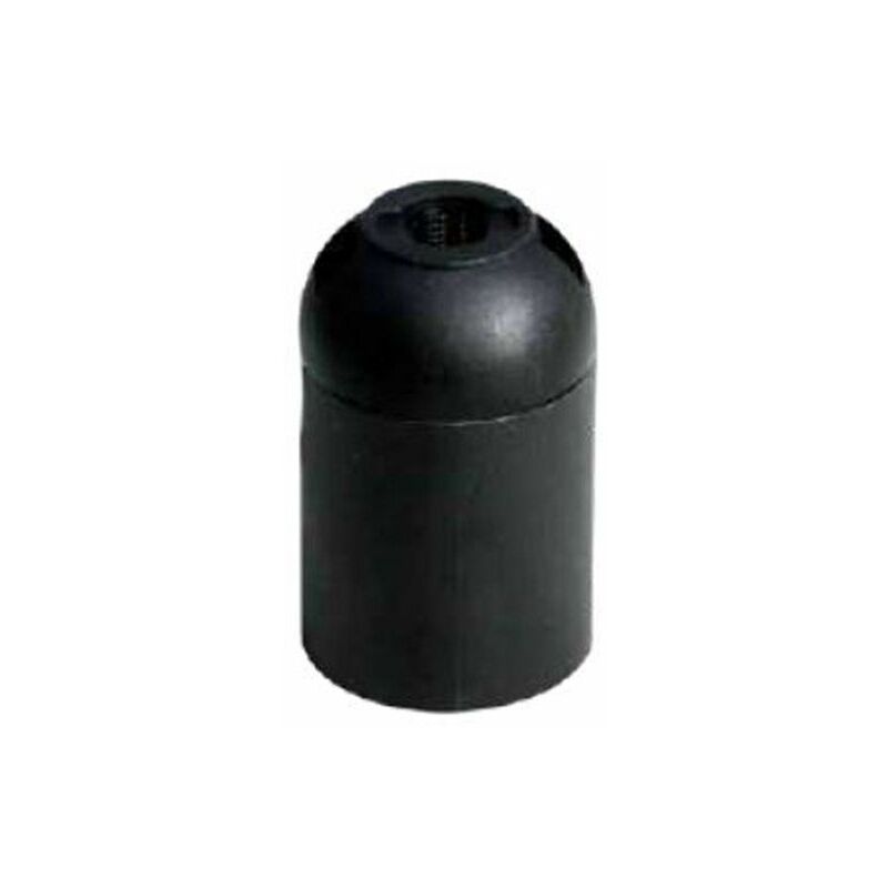 101530005 Portalampada E27 Termoplastico Liscio Nero - GSC