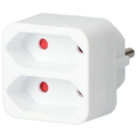 GSC 103000013 Doppel-Flachsteckdose 1100W 2.5A