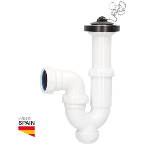GSC 404035005  Sifón curvo extensible salida Ø40mm reductora Ø32mm válvula lavabo - bidet